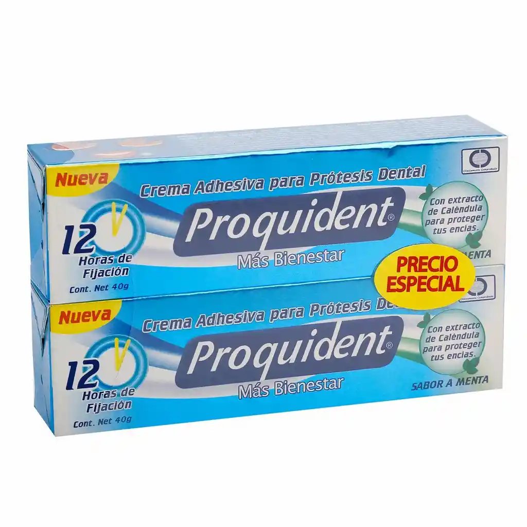 Proquident Crema Adhesiva para Prótesis Dental Sabor a Menta