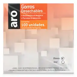 Aro Gorros Desechables Tipo Oruga Color Blanco