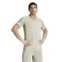 Adidas Camiseta Gym + Bl Tee Para Hombre Gris Talla L