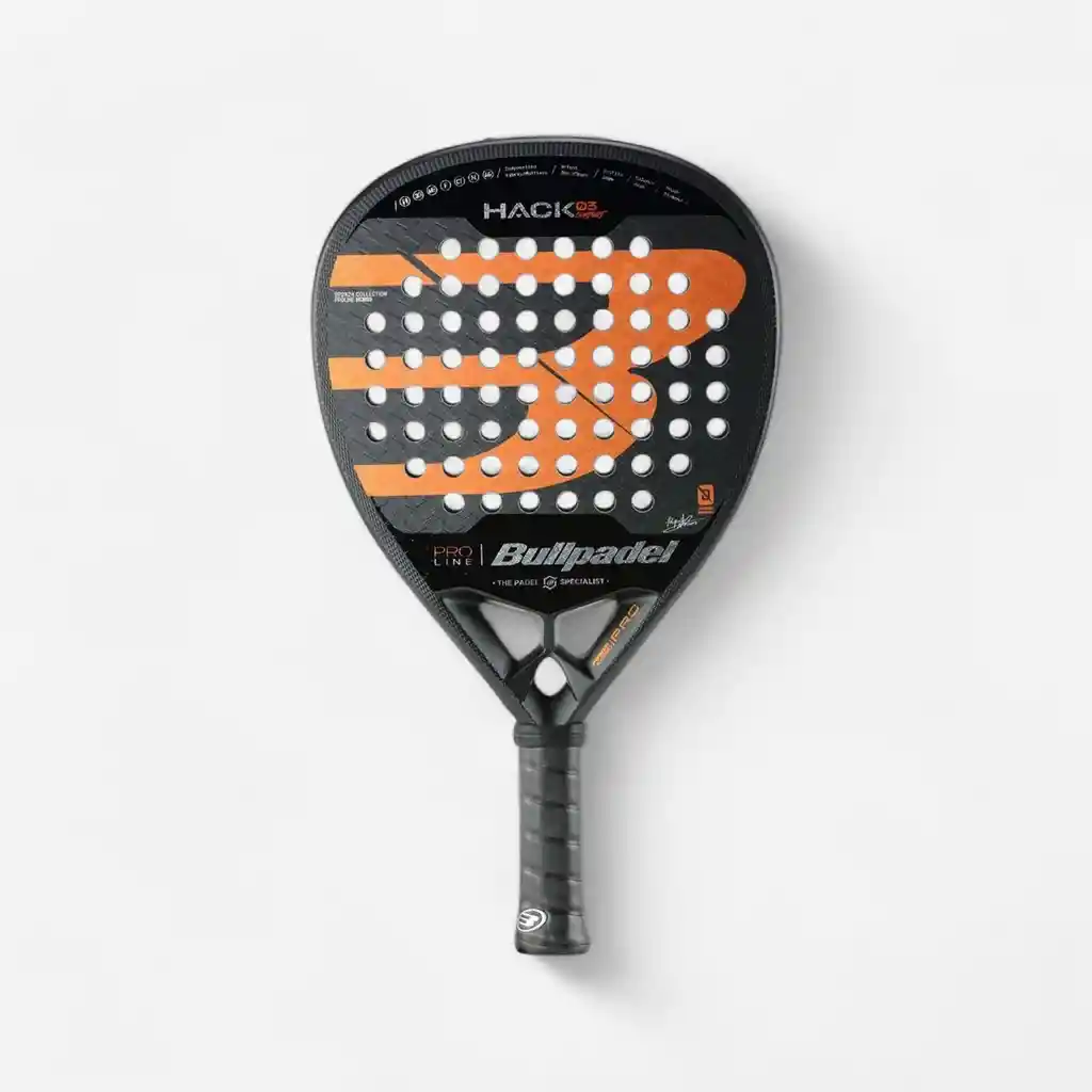 Pala de Pádel Para Adulto Hack 03 Comfort Bullpadel Negro/naranja