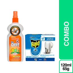 Combo Repelente Stay Off! Familiar + Raid Líquido 65 g