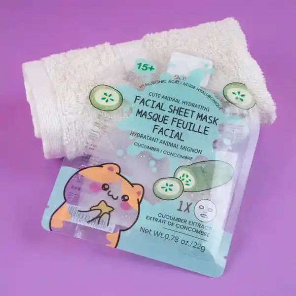 Mascarilla Facial Hidratante Cute Animal Pepino Miniso