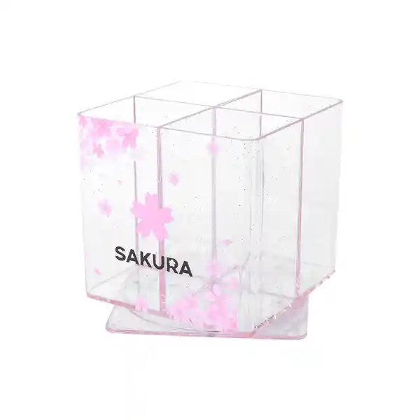 Organizador de Plástico Giratoria Blooming Night Rosa Miniso