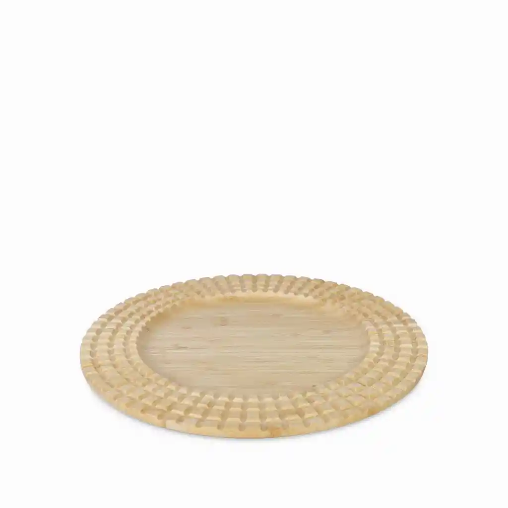 Plato Base en Bambú Cubos 32 cm Ambiente Gourmet
