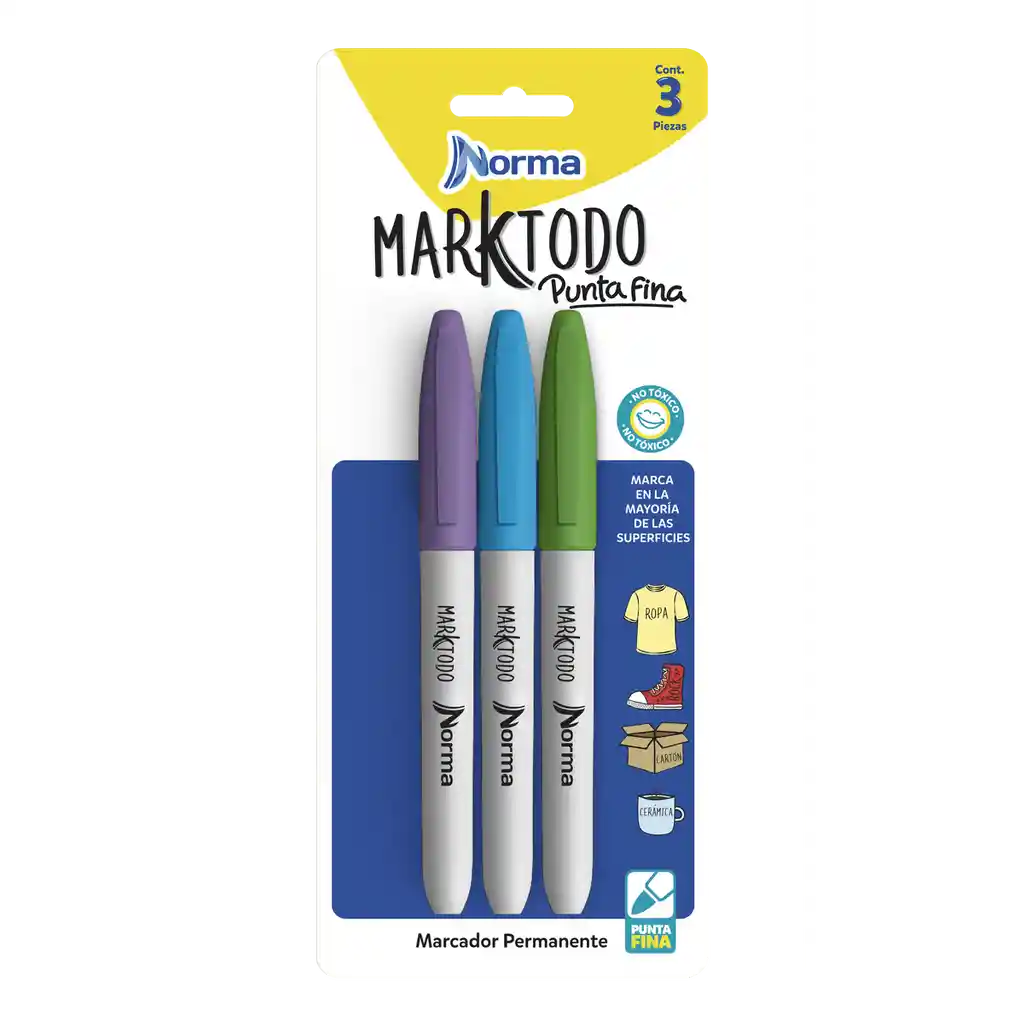 Norma Marcador Permanente Punta Fina Marktodo Punta Fina