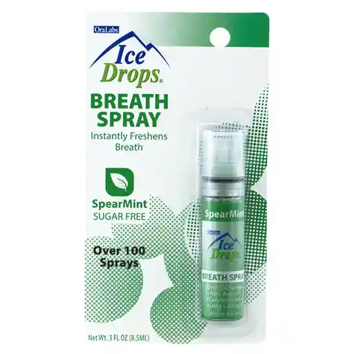 Ice Drops Refrescante Bucal Sabor Hierbabuena en Spray