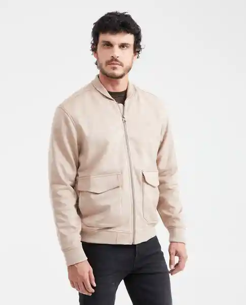 Chaqueta Utility Bomber Beige Incienso Medio Talla L Chevignon