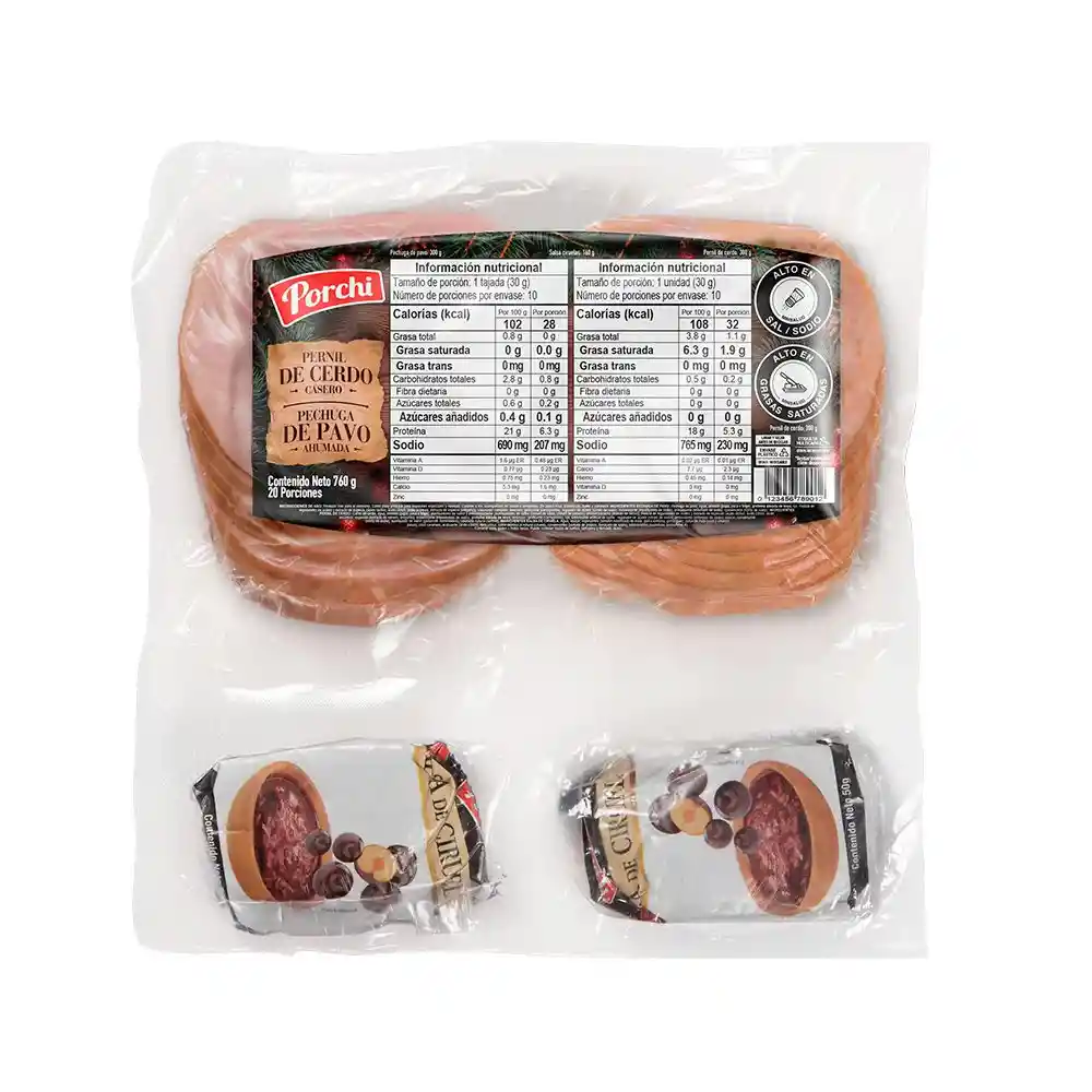 Cena Pavo Pernil Porchi 760 Gr