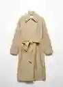 Abrigo Trench Dulce Beige Talla 24 Mujer Mango