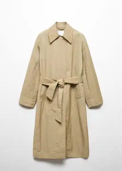 Abrigo Trench Dulce Beige Talla 24 Mujer Mango