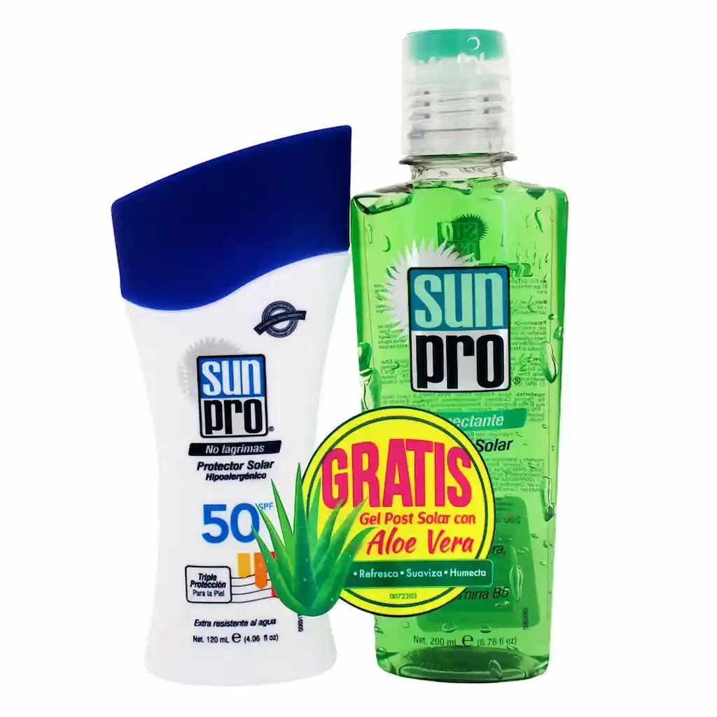Sun Pro Protector Solar SPF 50 + Gel Humectante Post Solar