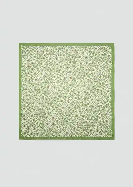 Pañuelo Maggie Verde Talla 99 Mujer Mango
