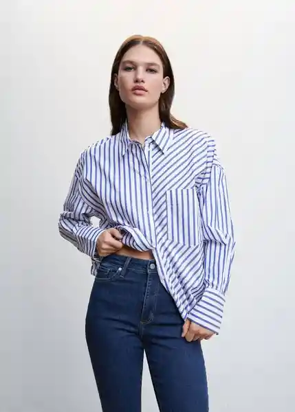 Pantalón Jean Anne Tejano Oscuro Talla 32 Mujer Mango