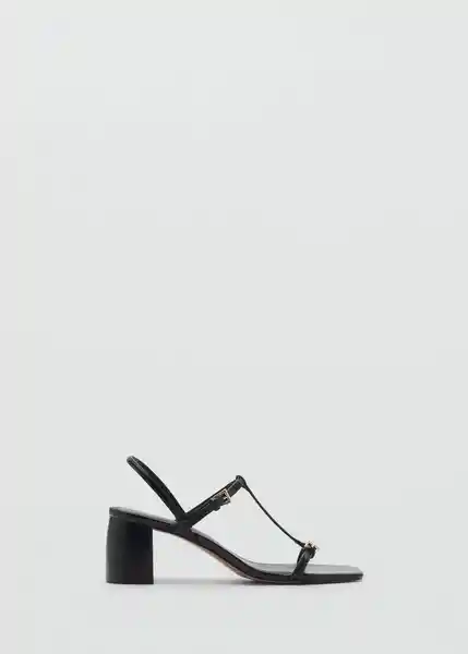 Sandalias Oporta Negro Talla 40 Mujer Mango