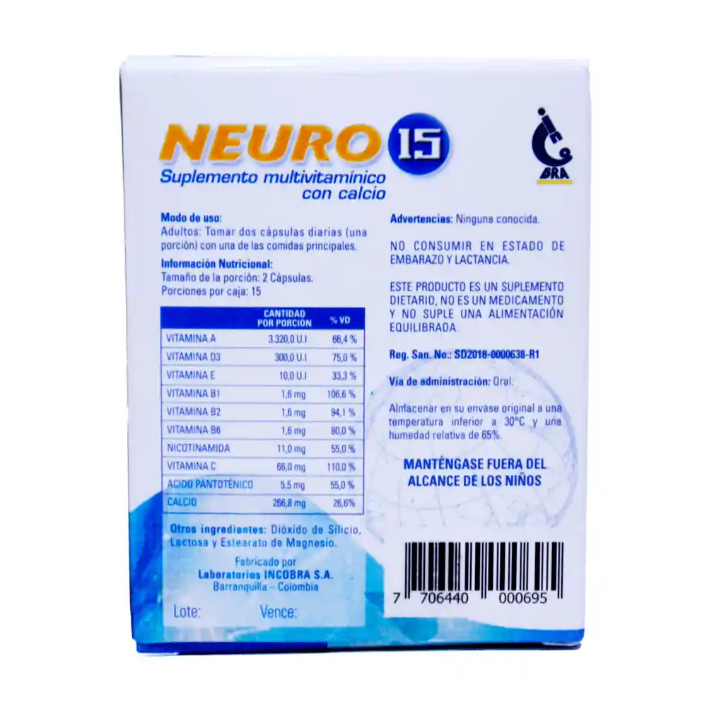 Neuro 15 X 30 Cápsulas