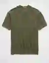 Suéter Hombre Tejido Verde Talla: MEDIUM 2007309 American Eagle