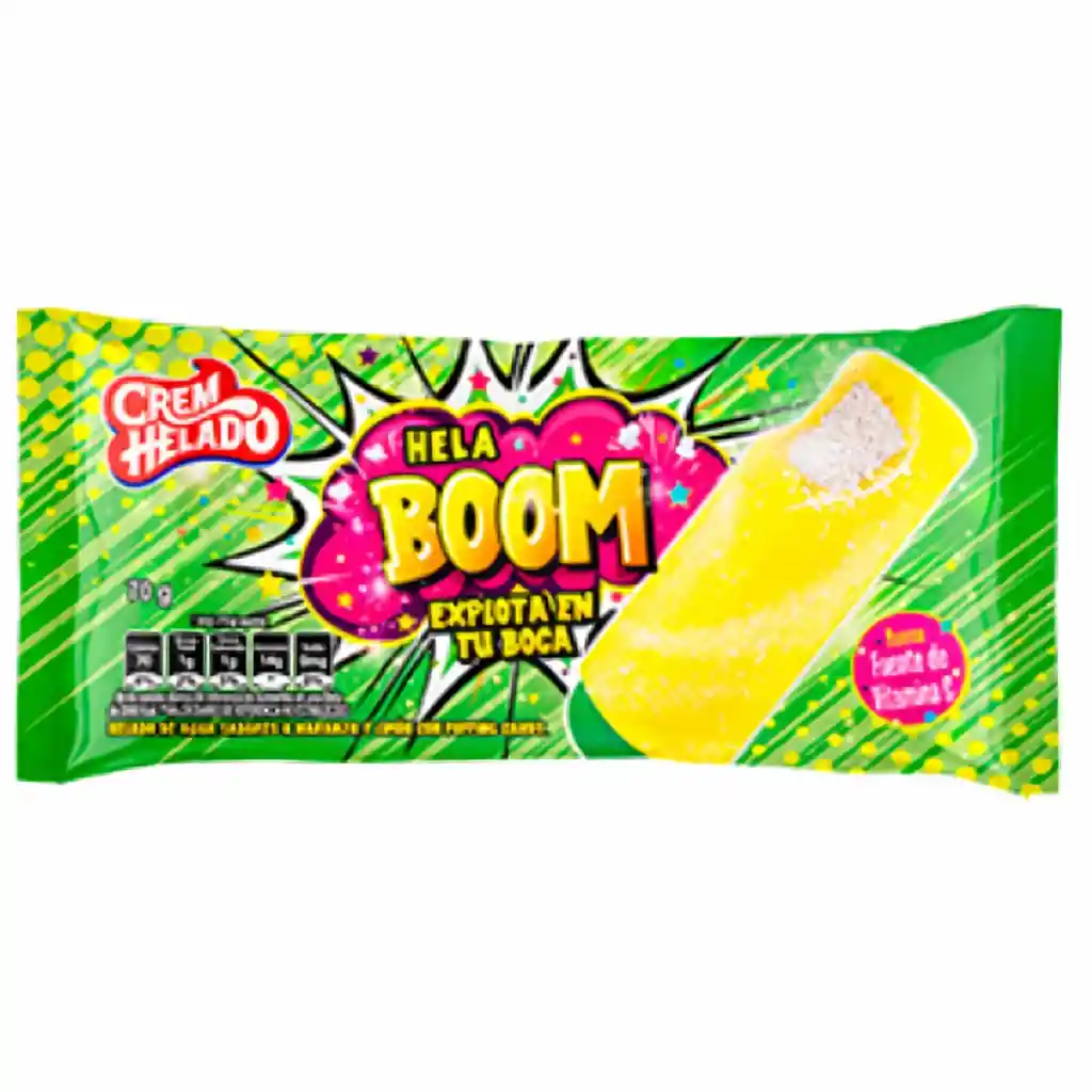 Crem Helado Boom Paleta Sabor A Limón