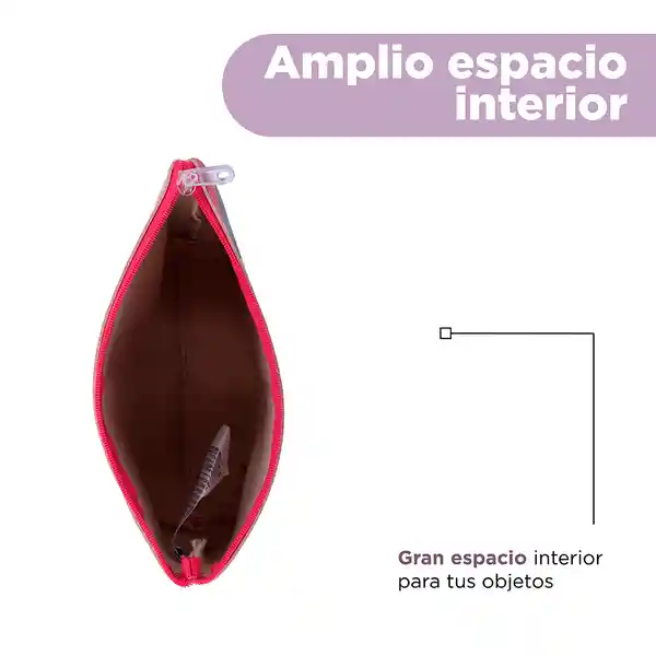 Cosmetiquera Forma Trapecio Mickey Mouse Minnie Rosa Miniso