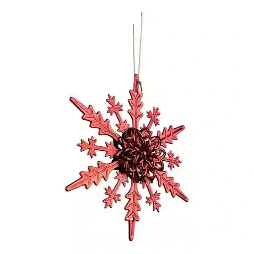 Adorno Copo de Nieve Hojas Rojo 1304201045 Finlandek