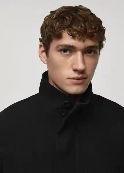 Abrigo Biagio Negro Talla M Hombre Mango