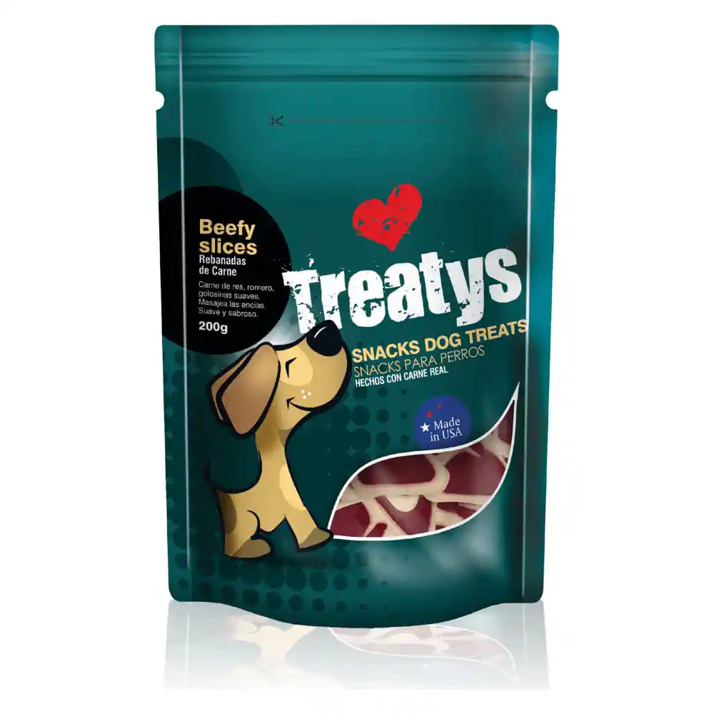 Treatys Snack para Perro Beefy Slices Rebanada de Carne 