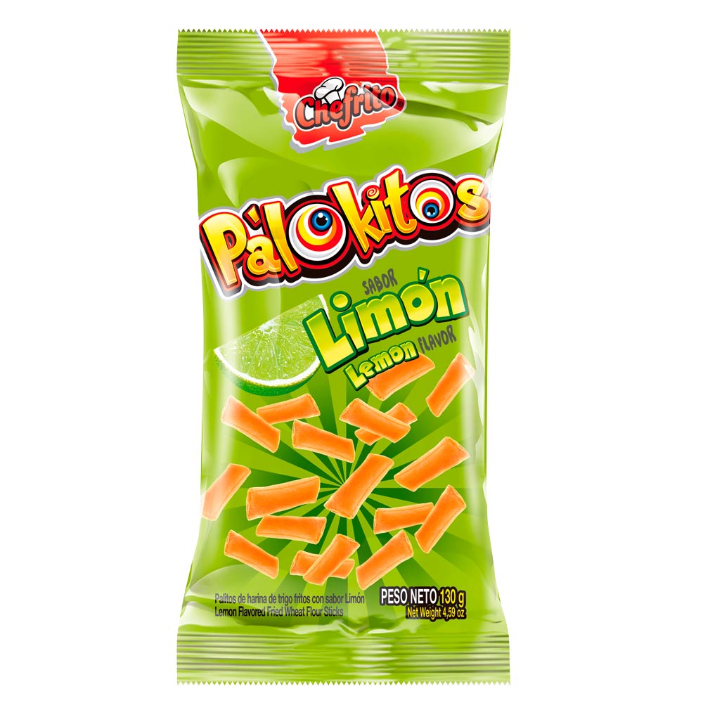 Chefrito Snack Palokitos Sabor a Limón 130 g
