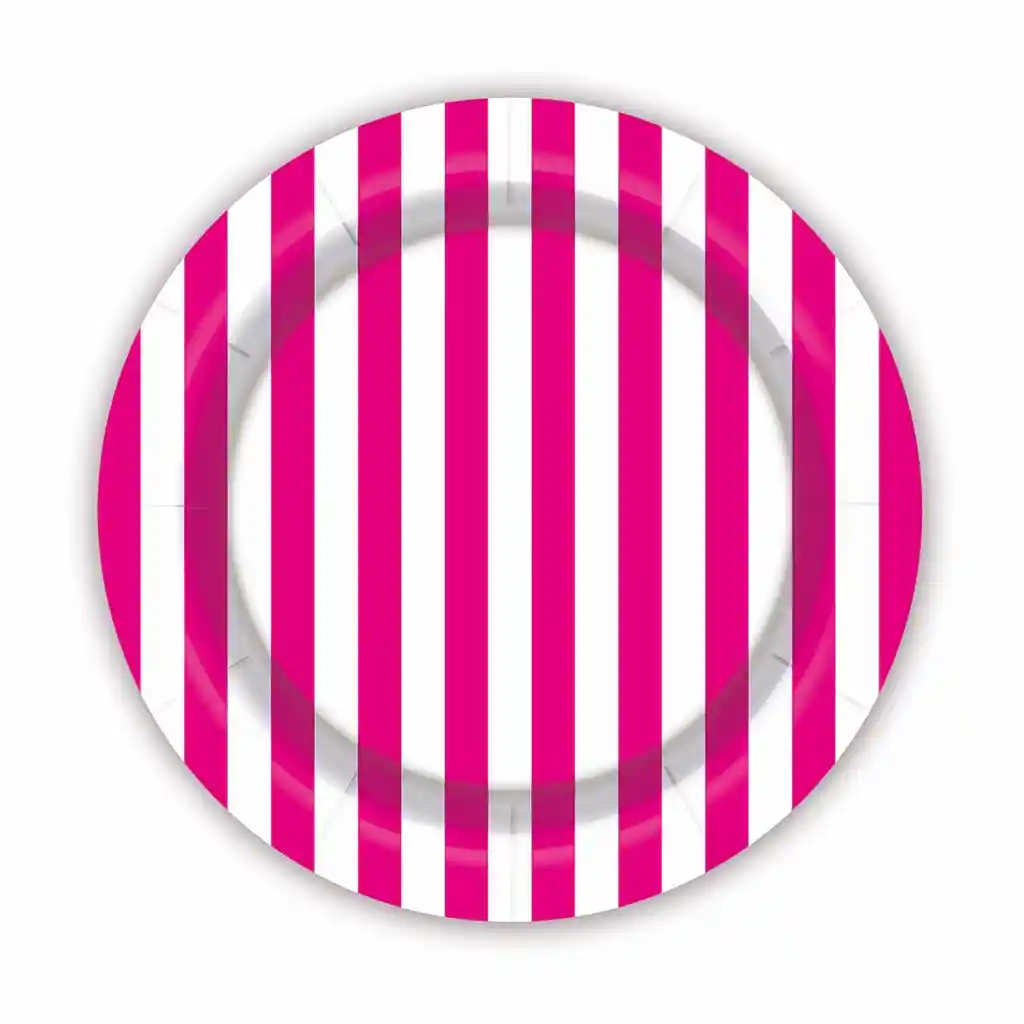 Sempertex Plato 7 Rayas Fucsia 8piezas 