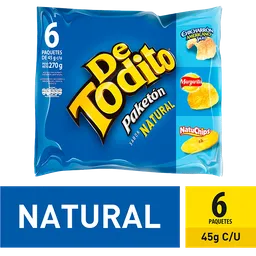 De Todito Snack Sabor Natural x 6 Unidades