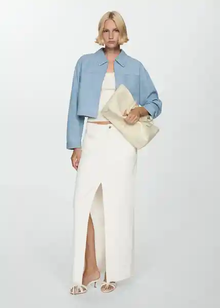 Sobrecamisa Lester-H Tejano Claro Talla L Mujer Mango