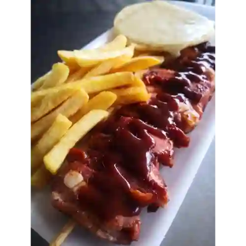 Chuzo de Costilla de Cerdo , en Bbq