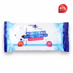Care Nova Toallita Húmeda Antibacterial Con Alcohol