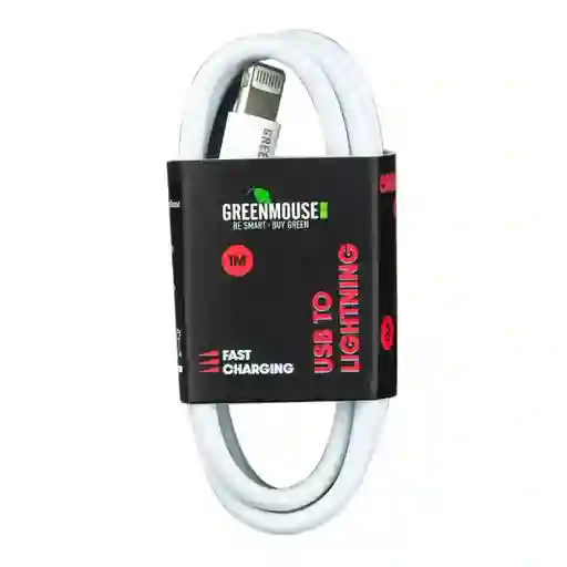 Cable Greenmouse Lightning Carga Rapida Blanco