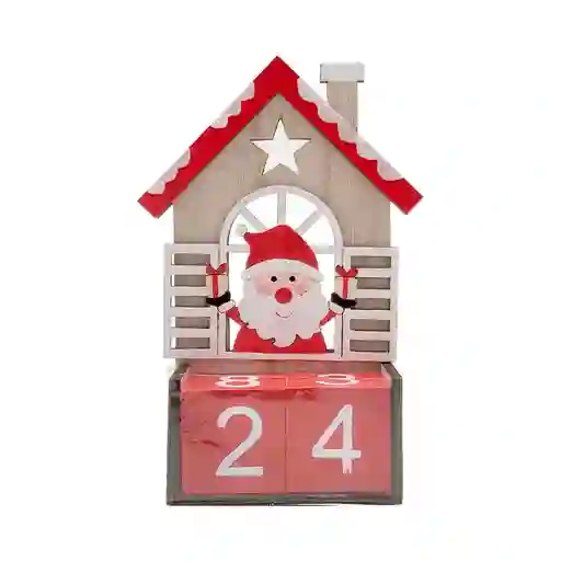 Calendario de Adviento Santa Con Ventana Krea