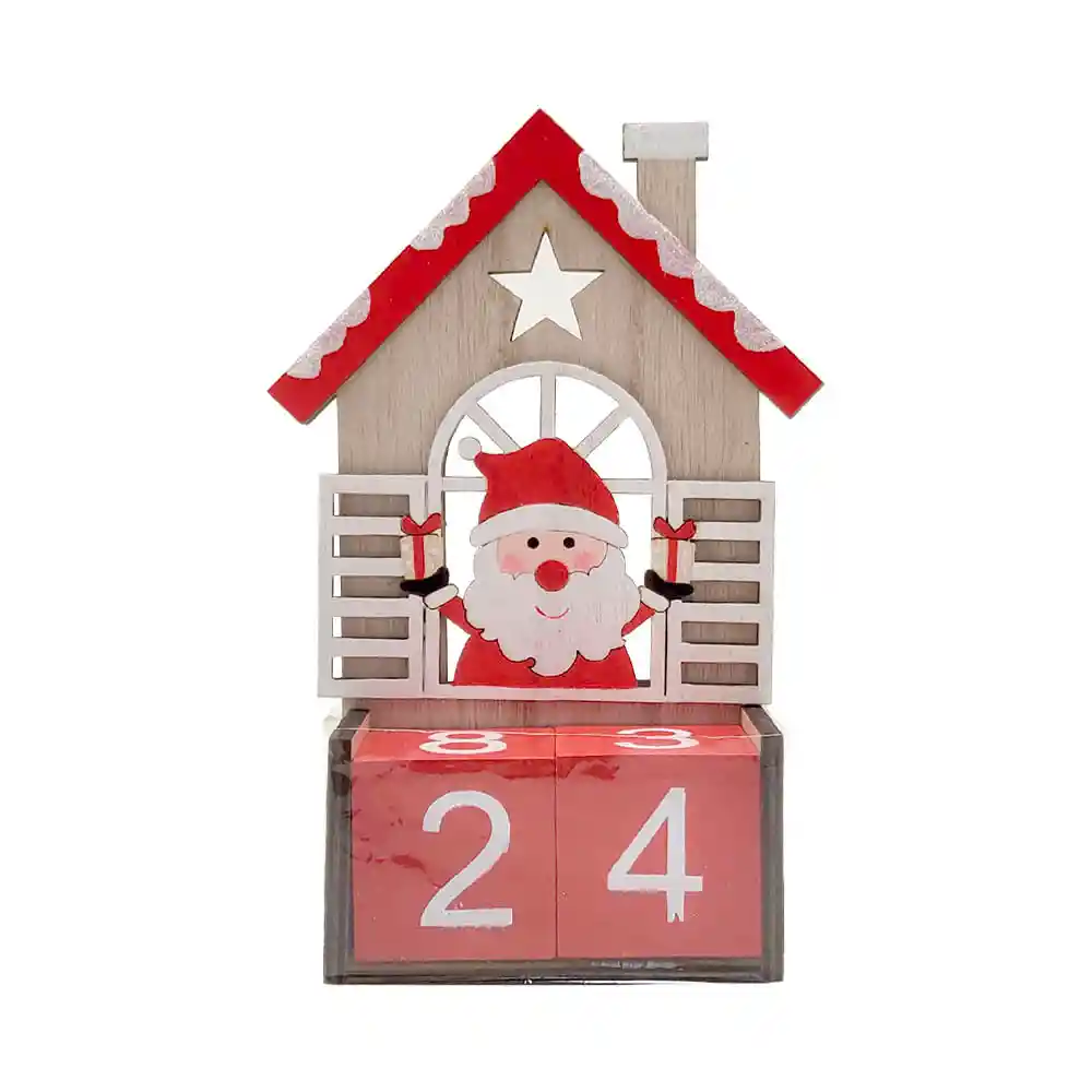Calendario de Adviento Santa Con Ventana Krea