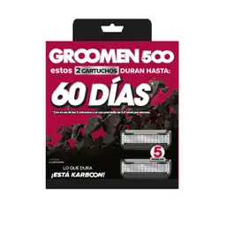 Groomen 500 Cartuchos de Afeitar