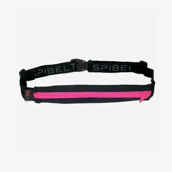 Inkanta Cinturón Fitness Spibelt Negro Cremallera Rosa