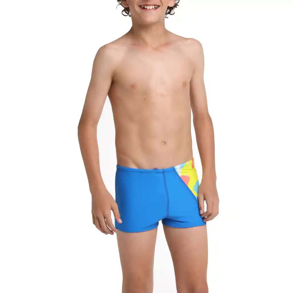 Pantaloneta de Baño Aquashort Punch Palm Junior Masculino Azul-10