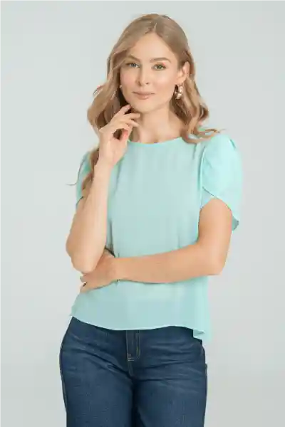 Blusa Amaia Color Verde Menta Talla XS Ragged