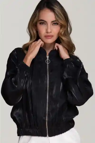 Chaqueta Bomber Glow Color Negro Talla M Ragged