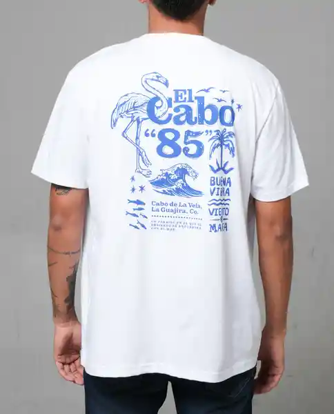 Camiseta Hombre Blanco Talla S 102G001 Rifle