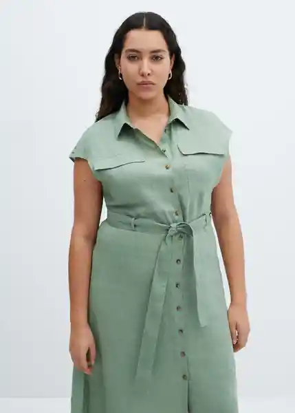 Vestido Quito Verde Talla 26 Mujer Mango