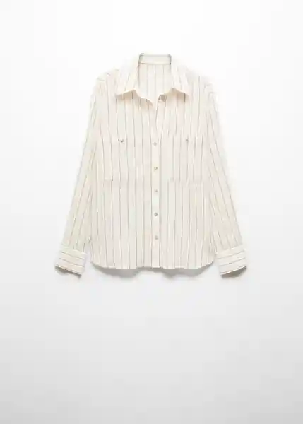 Camisa Caroline Offwhite Talla XS Mujer Mango