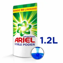 Ariel Doble Poder Detergente Líquido Concentrado 1,2 L