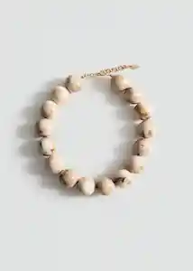 Collar Amelia Beige Talla 99 Mujer Mango