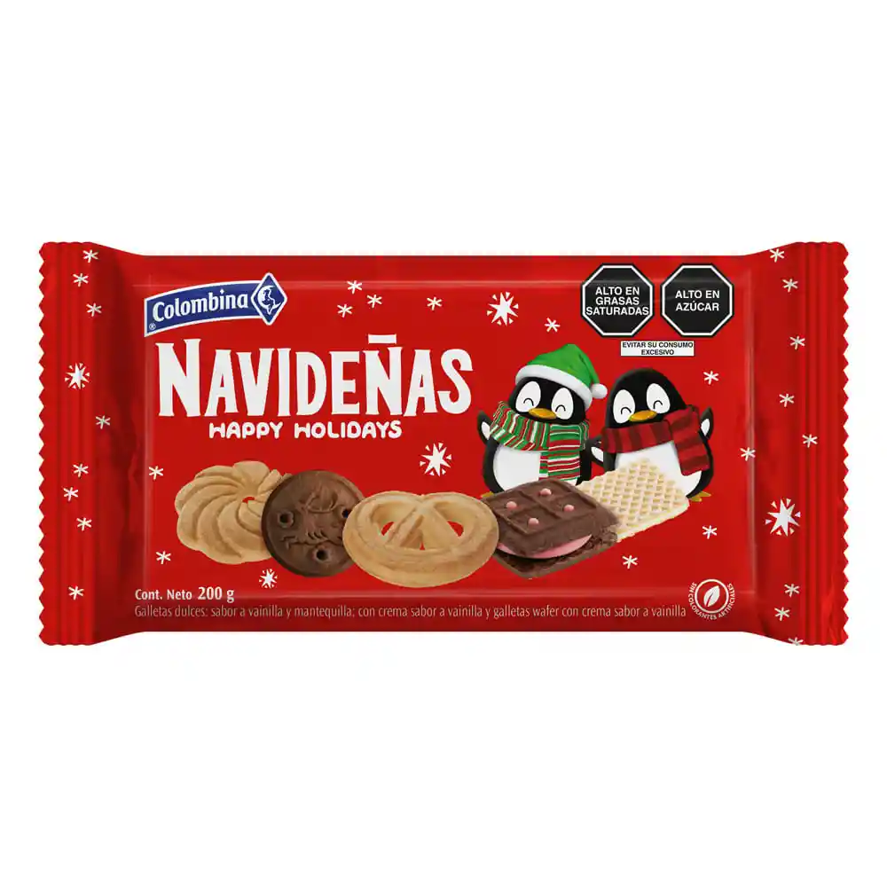 Colombina Galletas Navideñas Happy Holidays Surtidas
