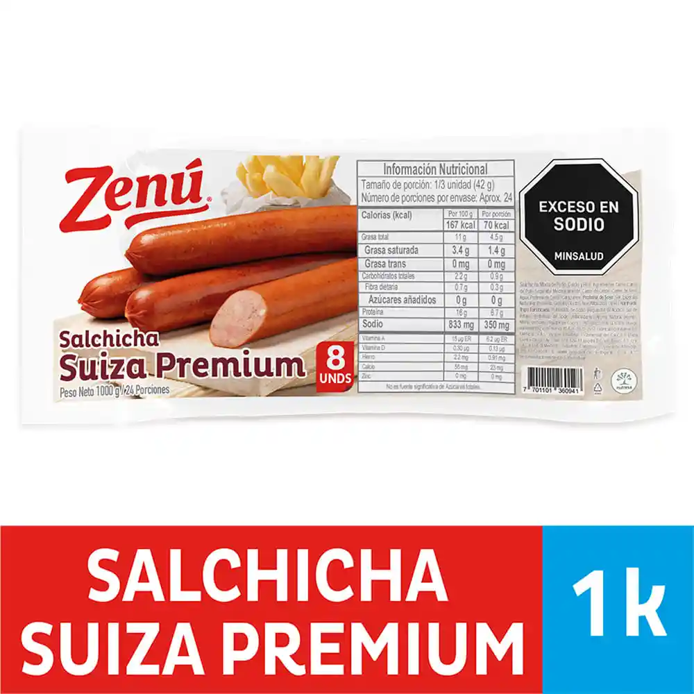 Salchicha Zenu Suiza Premium