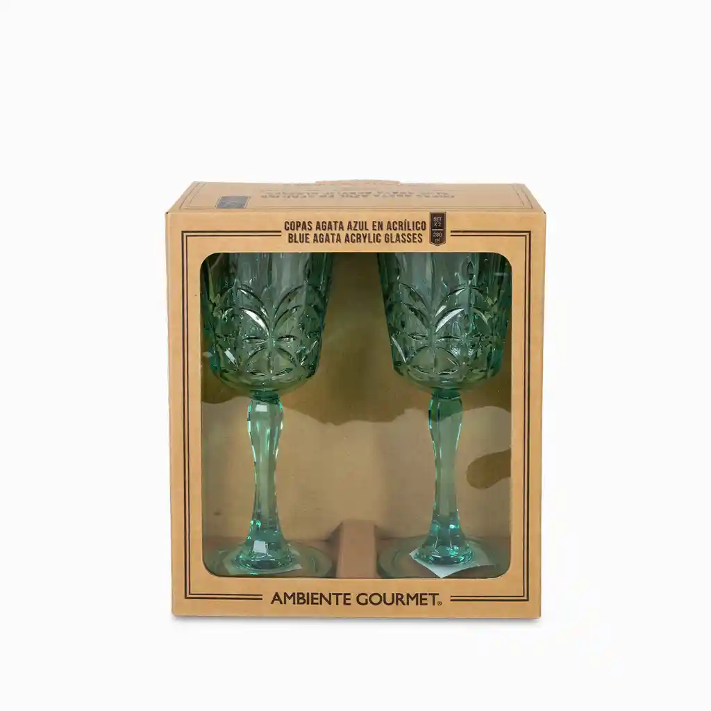 Set Copa Agata Azul Ambiente Gourmet