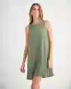 Vestido Verde Ciprés Oscuro Talla M 699F009 Esprit