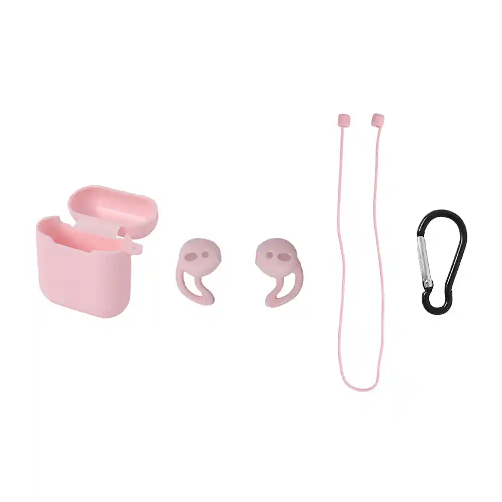 Miniso Kit de Accesorios Para Airpods Estuche Protector Rosa