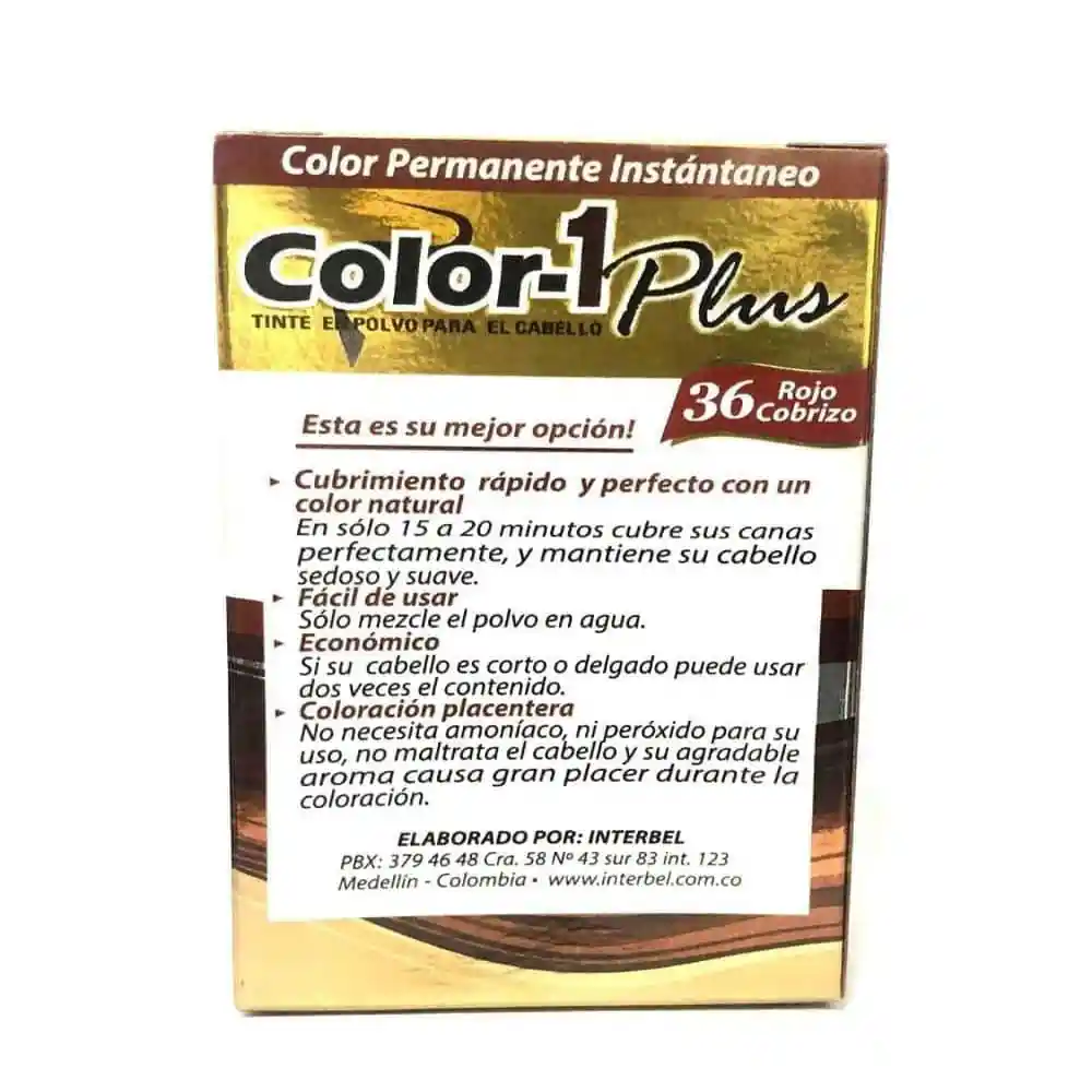  Color-1 Plus Tintura Polvo Castano Oscuro (57) 